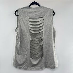 3For$20 Easther Gray Open back sleeveless Top size XXL
